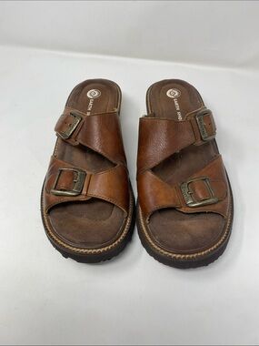Vintage Earth Origins Double Strap Sandals in Oak